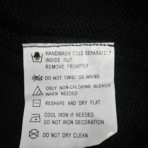 Vtg Christmas Cardigan Sweater Black Beaded BP Design L Grannycore Chic Holiday - Picture 10 of 12